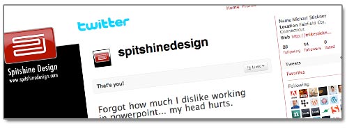 Spitshine Design is now on Twitter